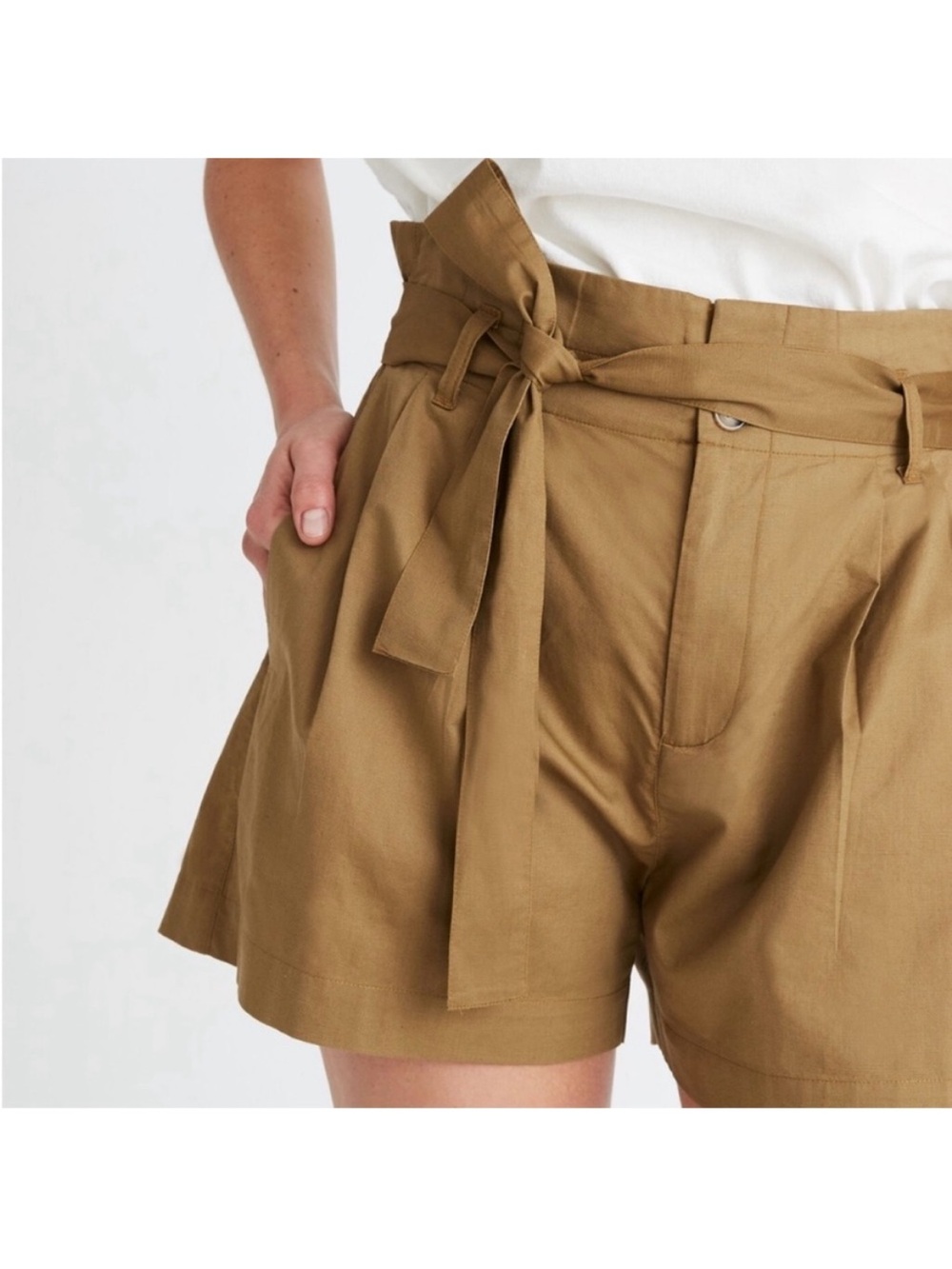 Madewell Classic Desert Paperbag Belted Shorts